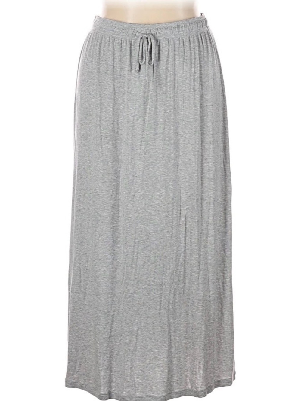 La Relaxed Grey Luxe Skirt with Drawstring Waist